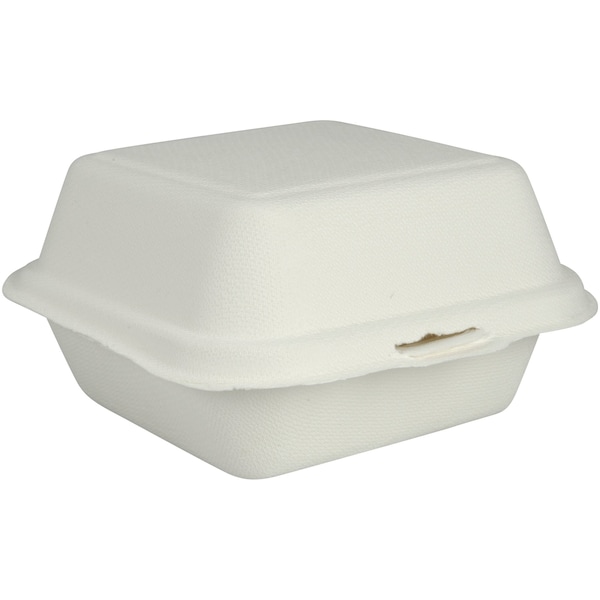 Abena Containers, To-Go, Clam Shell Burger Box w/ Hinged Lid, PK500 133336 - main